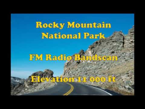 Rocky Mountain National park FM Radio bandscan in the mountains of Colorado