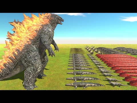 Godzilla vs 100 Unit Reptiles - Animal Revolt Battle Simulator