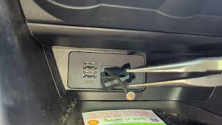 Removing front USB hub cover in Mazda 3 2016