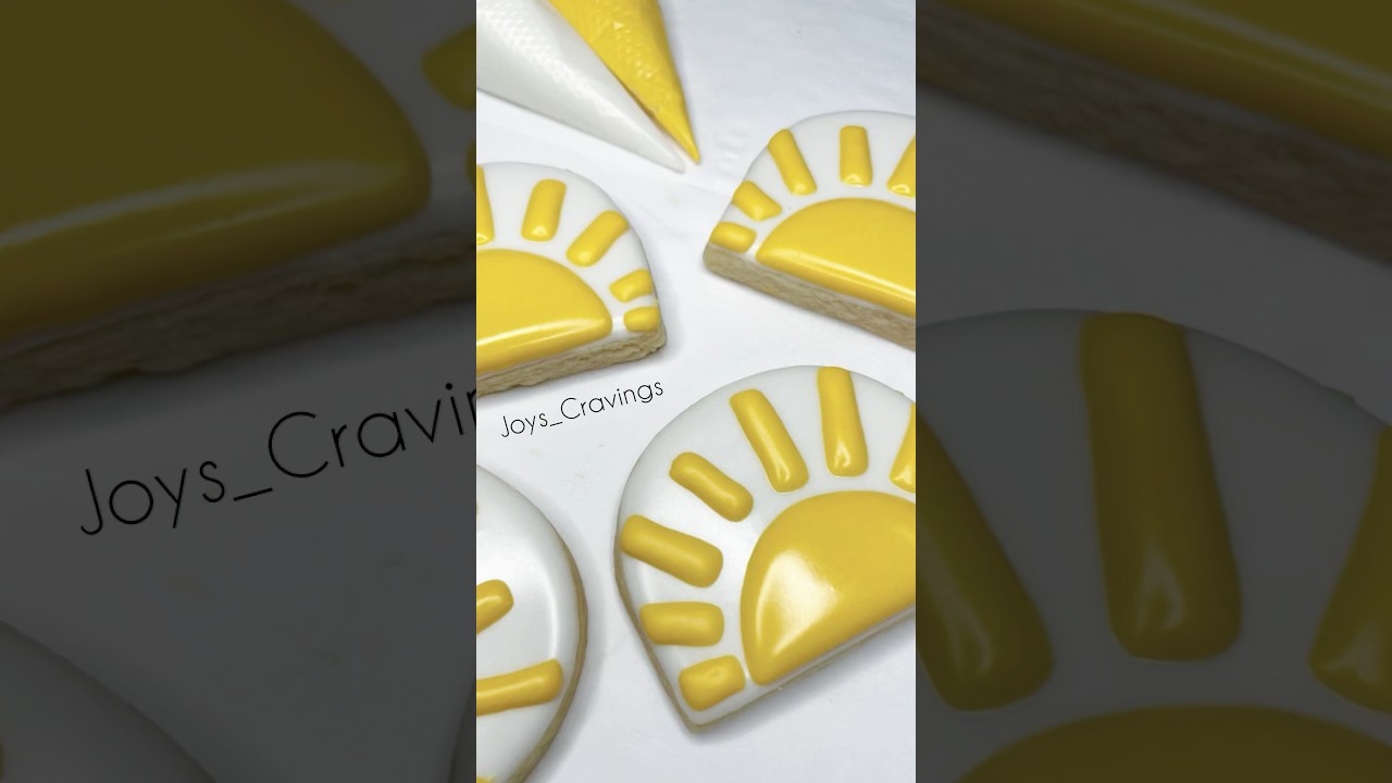 Sunshine #cookiedecorating #sugarcookies #sun #spring #royalicing #youtubeshorts #reels #howto #diy