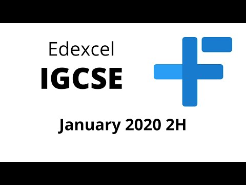 IGCSE Maths Edexcel January 2020 Paper 2