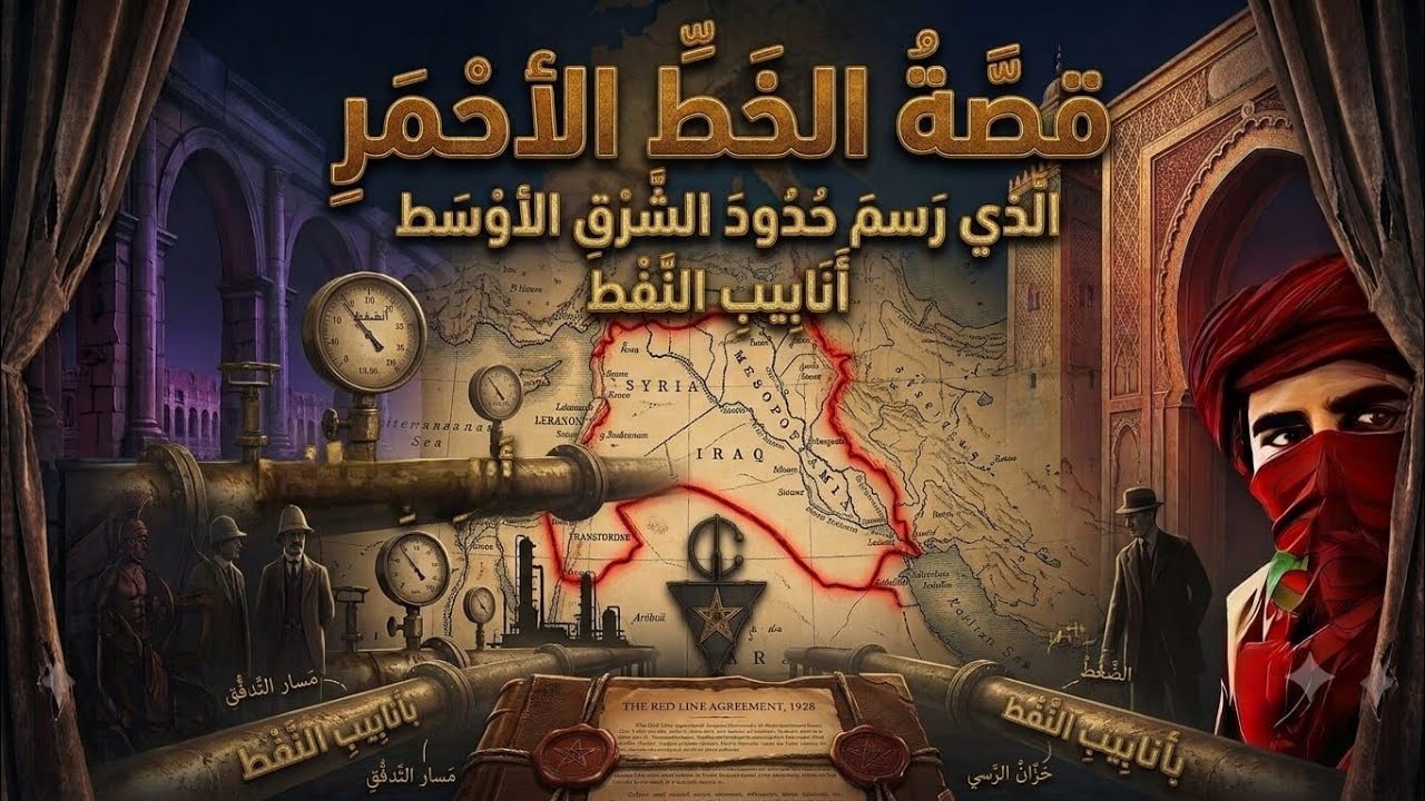 قصة إتفاق الخط الأحمر الذي رسم حدود الشرق الأوسط بأنابيب النفط....     زمن لعنكب