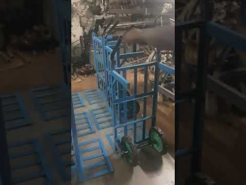 Mild steel rubber hand trolley, for material handling