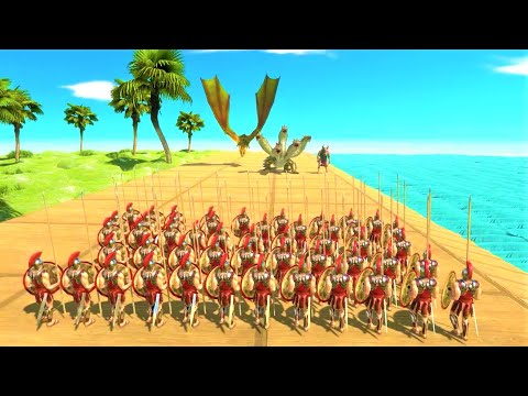 Spartan army vs 3 strongest unit factions animal revolt battle simulator