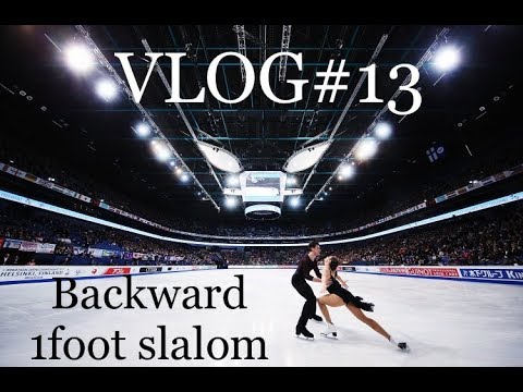 Backward 1foot slalom figure skating