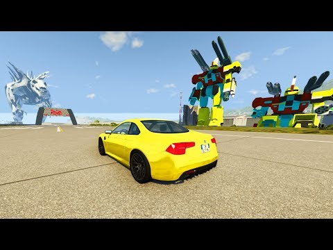 BeamNG Drive - DRAG Racing Crashes GODZILLA Edition