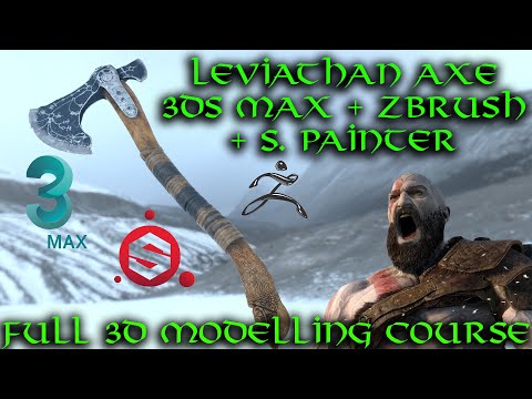 Leviathan Axe Modelling and Texturing Course || 3ds Max || Zbrush || Substance Painter || Blender