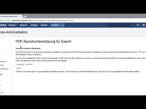 PDF-Export in anderer Sprache - Atlassian Confluence lernen #58