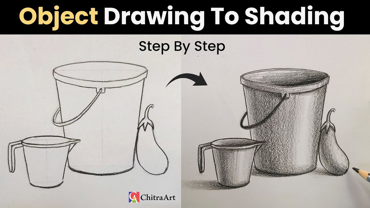 Object Drawing Step By Step with Pencil Shading | How to Draw Still Life