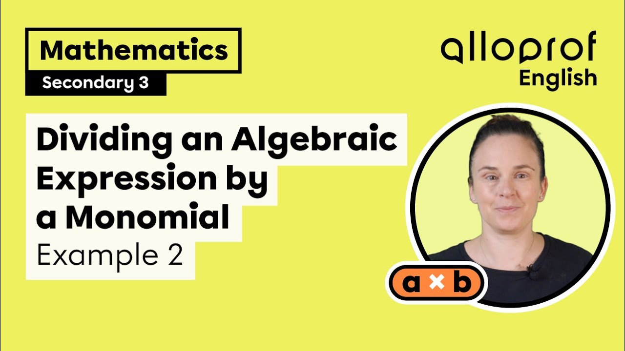 Dividing an Algebraic Expression by a Monomial - Example 2