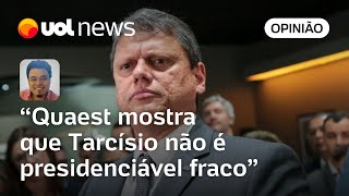 Quaest: Tarcísio tem 41% de avaliação positiva; pesquisa mostra força para 2026, analisa Sakamoto