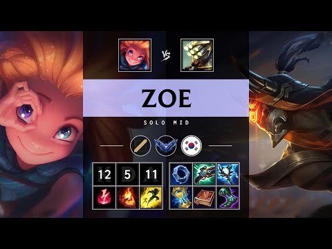 Zoe Mid vs Master Yi: Triple Kill, Unstoppable - KR Diamond Patch 14.24