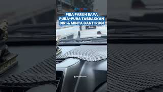 Bikin Resah! Aksi Pria Paruh Baya Pura pura Tabrakkan Diri Ke Mobil dan Minta Ganti Rugi