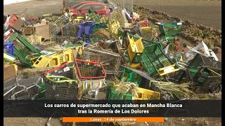 M&aacute;s de cien carros de supermercado acaban abandonados en Mancha Blanca tras la Romer&iacute;a