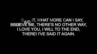 Bobby Vinton - There I&#39;ve Said It Again (lyrics)