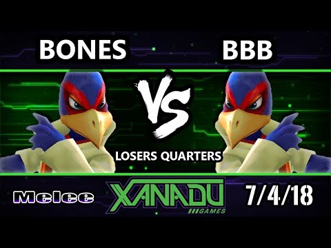 S@X 257 SSBM - Bones (Falco) Vs. BBB (Falco) - Smash Melee Losers Quarters