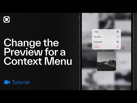 Change a Context Menu's Preview in Play