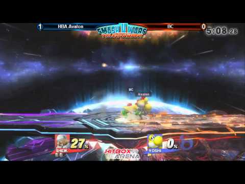 Smash 4 Wars #39 - HBA Avalon (Sheik) vs BC (Dr Mario, Yoshi) Winner's Bracket