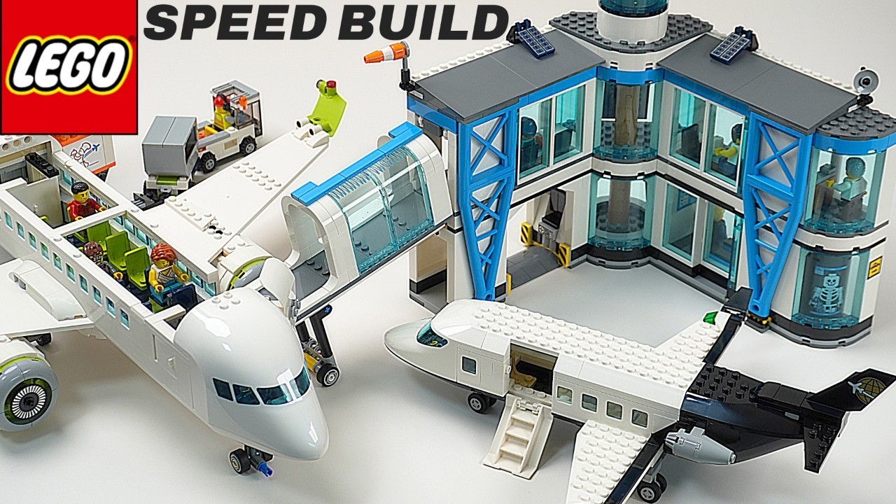 Lego City Airport with Airplane 60502+60367 Speed Build