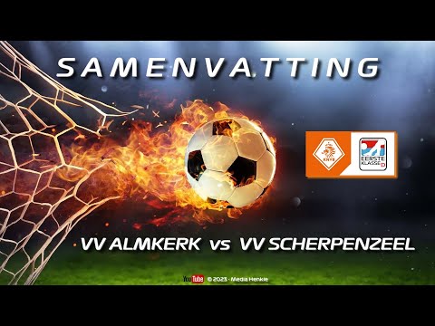 Samenvatting van de competitiewedstrijd VV Almkerk - VV Scherpenzeel uit de 1e klasse D. Zuid 1