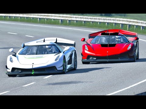 Koenigsegg Jesko 'Draco Red' vs Koenigsegg Jesko at Highlands