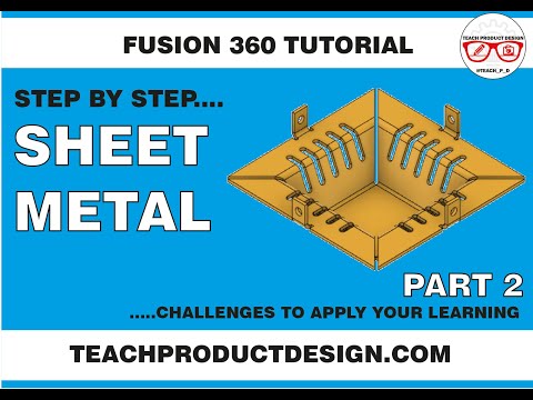 FUSION 360- How to create sheet metal features- PATTERNS and UNFOLDING!! Simple step by step.