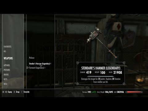 Skyrim AE Legendary Difficulty Ep 188 If I had a Hammer Stendarr's Hammer
