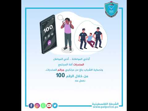 لحماية الشباب بلغ عن مرتكبي جرائم المخدرات على الرقم 100