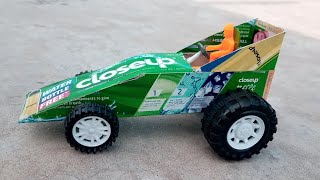 How to Make Racing Car from Toothpaste Box satisht