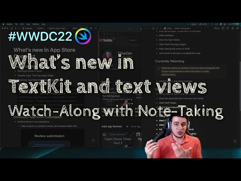 [iOS Dev] WWDC22 Session: What's new in TextKit and text views – Watch-Along with Note-Taking thumbnail