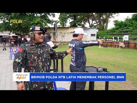 DANSAT BRIMOB POLDA NTB LATIH MENEMBAK PERSONEL BNN