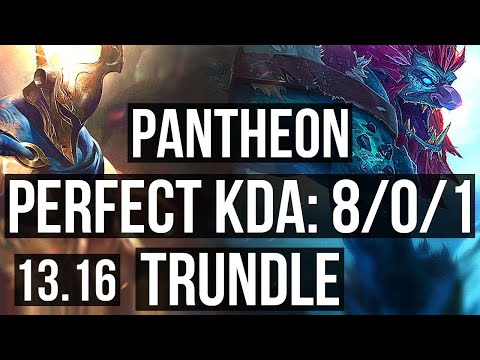 PANTH vs TRUNDLE (TOP) | 8/0/1, 2.5M mastery, Legendary | KR Diamond | 13.16