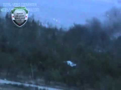 احتراق عربة شيلكا بعد تدميرها من قبل كتيبة جند الحق على جبهة الفوج 81 في بلدة المليحة في ريف دمشق