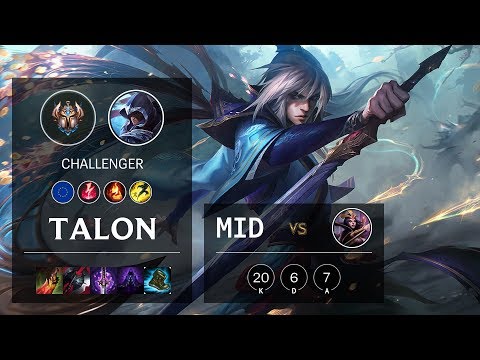Talon Mid vs LeBlanc - EUW Challenger Patch 10.5