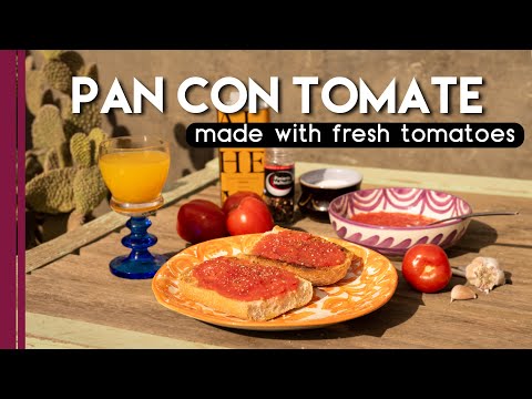 Spanish Tostada | Pan Con Tomate Recipe | Grated Tomatoes on Toast