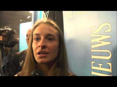 Tessa Wullaert na het winnen van de Gouden Schoen op 08.02.2017