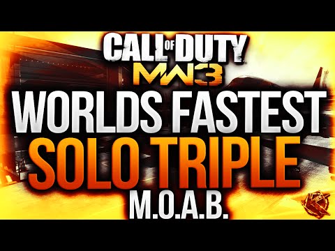 MW3: WORLDS FASTEST SOLO TRIPLE MOAB! (COD MW3 FASTEST SOLO TRIPLE MOAB GAMEPLAY)