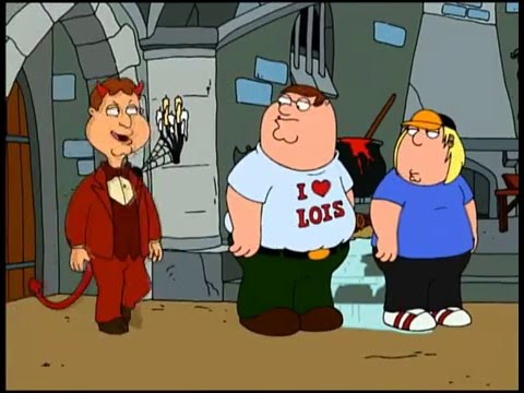 Family Guy - "Are we all set at Cheesy Charlie's?"