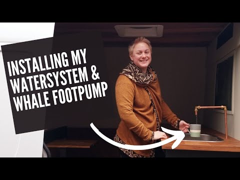 Installing my watersystem & Whale Gusher Galley footpump / Solo female Vanbuild