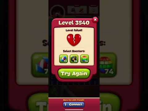 Toon Blast Level 3540 - No Boosts - 3 Stars
