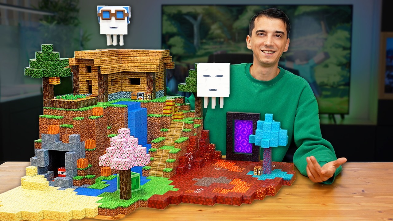 Yeni Manyetik Minecraft Küpleri ile Köy! (En Uğraştığım Videom)