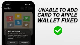 Unable To Add Card To Apple Wallet Fixed in 3 Minutes!