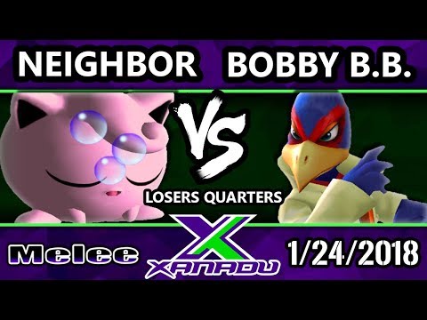 S@X 238 Melee - Neighbor (Jigglypuff) Vs. Bobby B.B. (Falco) - SSBM Losers Quarters - Smash Melee