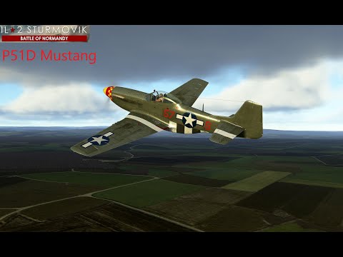 Il2 battle of Normandy P51D smokes the ME410 over the Rhine