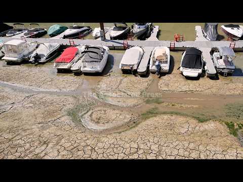 Drought reveals partially empty riverbed on Germany's Rhine ...