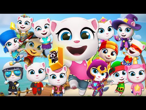 Talking Tom Gold Run 3D Fun Game - 2X Faster All 15 Angela Gameplay HD 2021