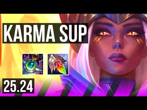 KARMA & Xerath vs NAUTILUS & Ezreal (SUP) | Good KDA: 2/1/24 | KR Master | 25.24