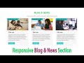 Responsive Blog and News Section With HTML & CSS | Blog Card Design | CSS Grid Layout