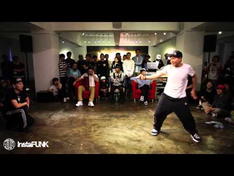 InstaFUNK 2015 Popping & Locking Battle - Lil'Yin vs Oscar - Popping Best 32