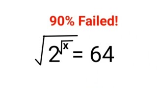 √2^√x = 64. 90% failed this Ukraine test! Can you do it? #ukraine